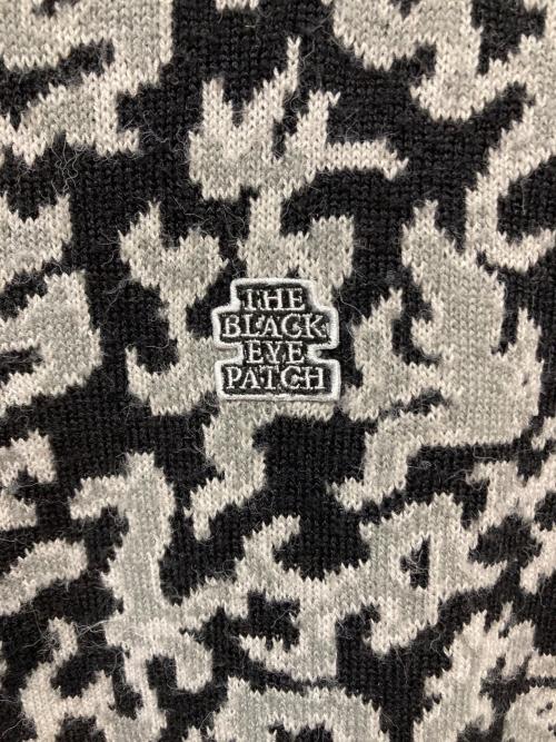BlackEyePatch（ブラックアイパッチ）BlackEyePatch (ブラックアイパッチ) OG LABEL FLAMES KNIT ブラック サイズ:Mの古着・服飾アイテム