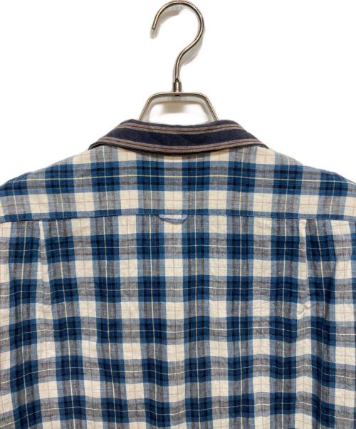 kenneth field（ケネスフィールド）kenneth field (ケネスフィールド) コットンリネンオープンカラーシャツ ブルー サイズ:Mの古着・服飾アイテム