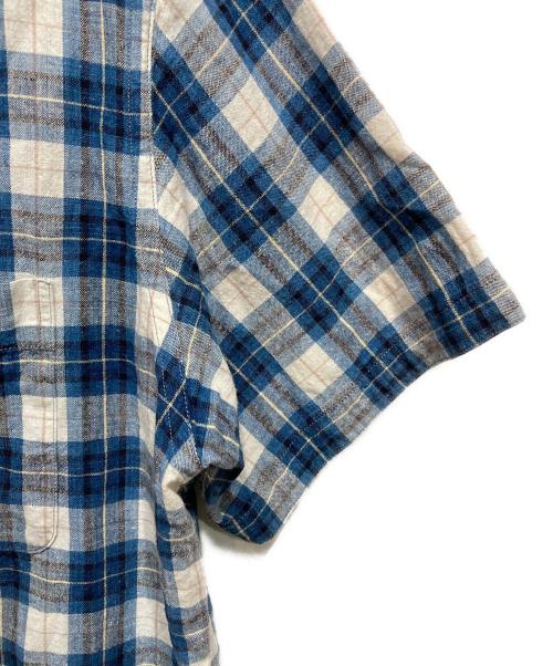 kenneth field（ケネスフィールド）kenneth field (ケネスフィールド) コットンリネンオープンカラーシャツ ブルー サイズ:Mの古着・服飾アイテム