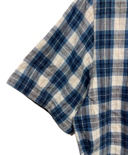 kenneth field（ケネスフィールド）kenneth field (ケネスフィールド) コットンリネンオープンカラーシャツ ブルー サイズ:Mの古着・服飾アイテム