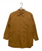 FRANK LEDERフランクリーダー）の古着「BRUSHED COTTON DRAW STRING SHIRTS」｜ブラウン