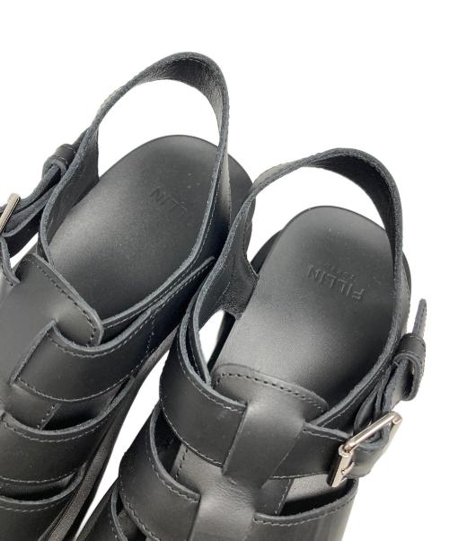 Filling Pieces（フィリングピース）Filling Pieces (フィリングピース) DEAN｜GURKHA グルカレザーサンダル ブラック サイズ:25㎝の古着・服飾アイテム