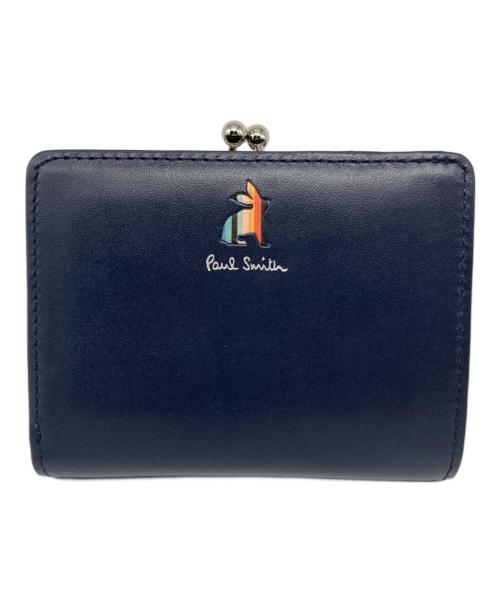 PAUL SMITH（ポールスミス）PAUL SMITH (ポールスミス) がま口チコンパクトウォレット ネイビー 未使用品の古着・服飾アイテム