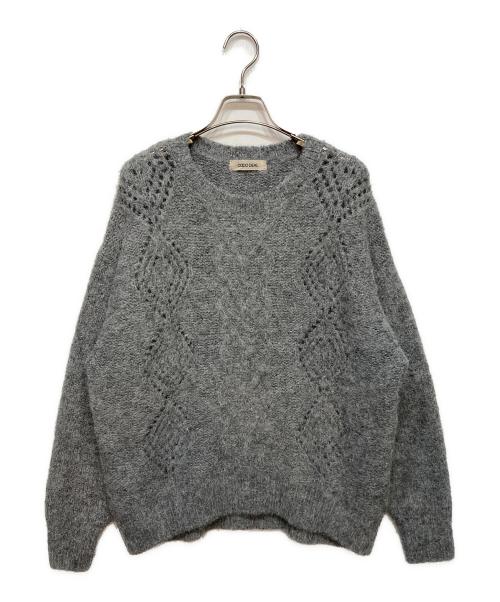 COCODEAL（ココディール）COCODEAL (ココディール) ケーブルニット×ペプラムシャツミニワンピース パープル サイズ:1の古着・服飾アイテム