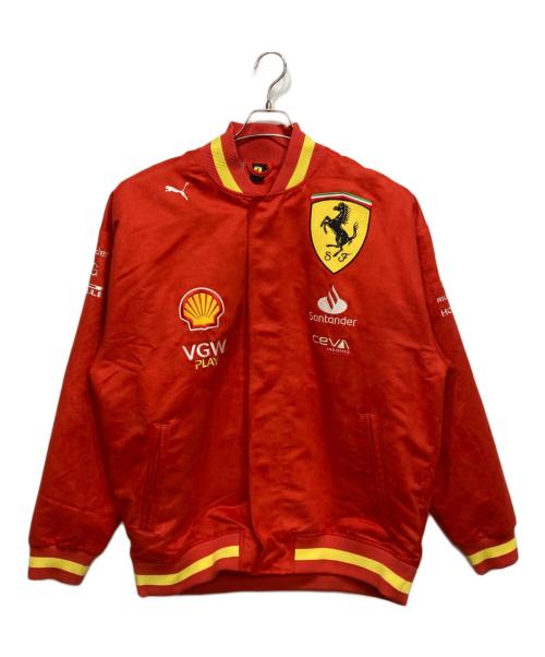 PUMA（プーマ）PUMA (プーマ) Ferrari (フェラーリ) VARSITYジャケット オレンジ サイズ:XLの古着・服飾アイテム