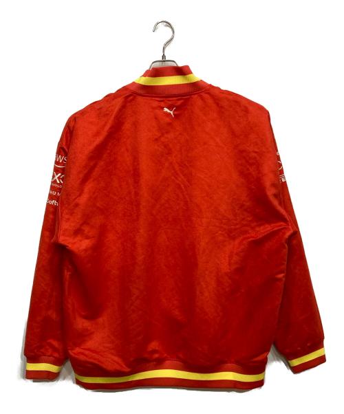 PUMA（プーマ）PUMA (プーマ) Ferrari (フェラーリ) VARSITYジャケット オレンジ サイズ:XLの古着・服飾アイテム