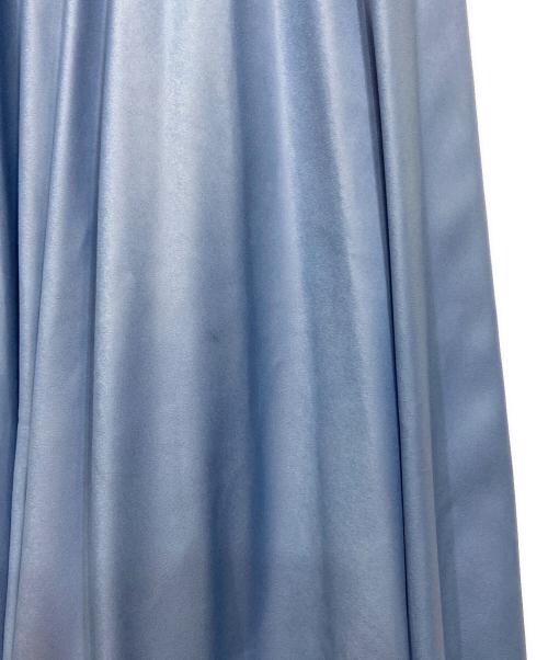ANAYI（アナイ）ANAYI (アナイ) レザーライクサテンプリーツスカート ブルー サイズ:34の古着・服飾アイテム