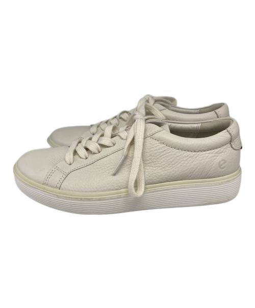 ECCO（エコー）ECCO (エコー) レザースニーカー ホワイト サイズ:23.5cmの古着・服飾アイテム