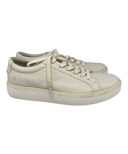 ECCO（エコー）ECCO (エコー) レザースニーカー ホワイト サイズ:23.5cmの古着・服飾アイテム