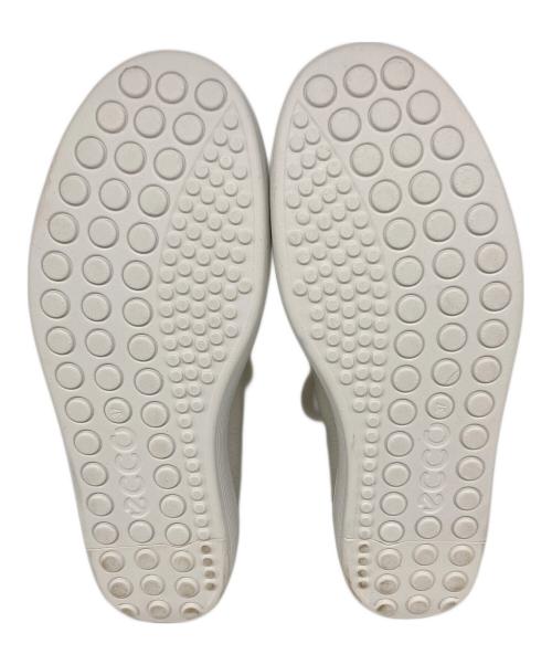 ECCO（エコー）ECCO (エコー) レザースニーカー ホワイト サイズ:23.5cmの古着・服飾アイテム