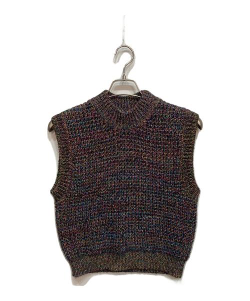 CABAN（キャバン）CABAN (キャバン) コットンカシミヤミックスワッフル モックネックベスト マルチカラー サイズ:FREEの古着・服飾アイテム