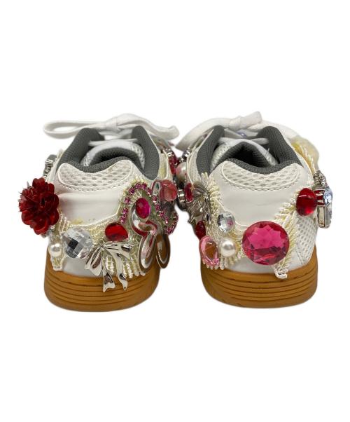MIZUNO（ミズノ）MIZUNO (ミズノ) COMME des GARCONS GIRL (コムデギャルソンガール) ビジュースニーカー ホワイト サイズ:25cmの古着・服飾アイテム