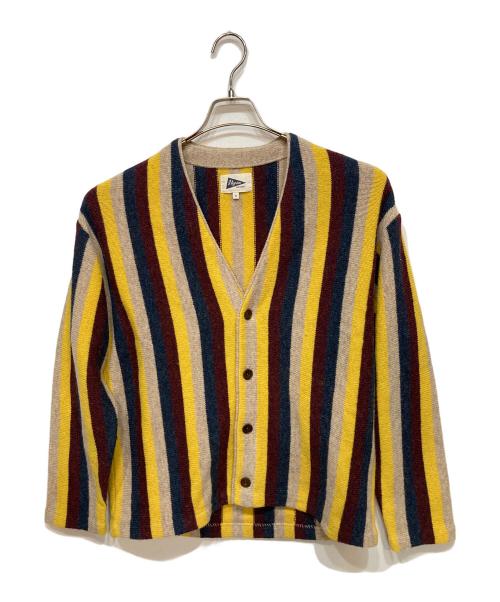 Pilgrim Surf+Supply（ピルグリム サーフサプライ）Pilgrim Surf+Supply (ピルグリム サーフサプライ) ニットカーディガン ベージュ×イエロー サイズ:XSの古着・服飾アイテム