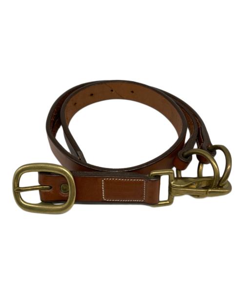 TORY LEATHER（トリーレザー）TORY LEATHER (トリーレザー) ブライドルレザー フック ナローベルト ブラウンの古着・服飾アイテム