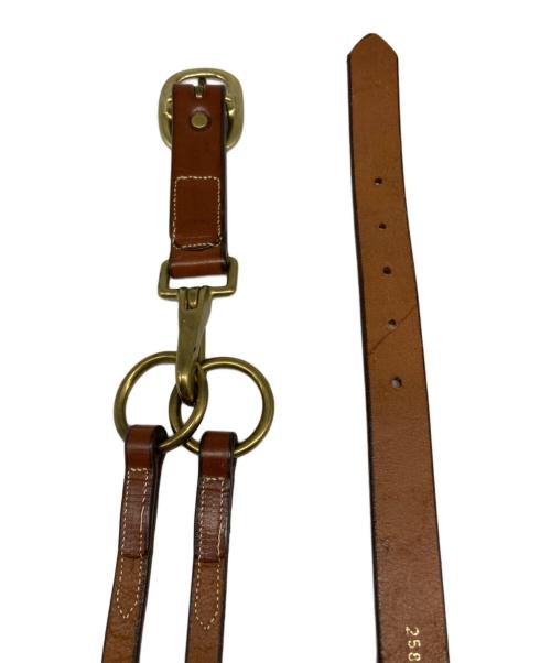 TORY LEATHER（トリーレザー）TORY LEATHER (トリーレザー) ブライドルレザー フック ナローベルト ブラウンの古着・服飾アイテム