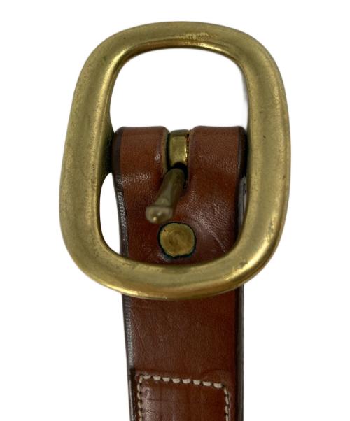 TORY LEATHER（トリーレザー）TORY LEATHER (トリーレザー) ブライドルレザー フック ナローベルト ブラウンの古着・服飾アイテム