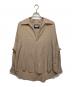 MAISON SPECIAL（メゾンスペシャル）の古着「Deep Front Neck Prime-Over Skipper Shirt/ディープフロントネックプライムオーバースキッパーシャツ」｜ベージュ