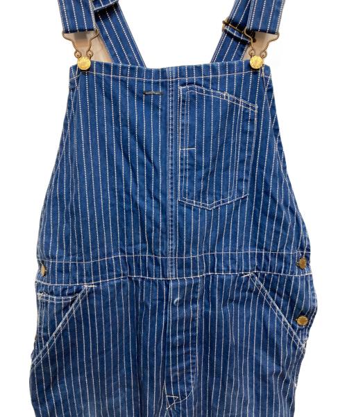 HEADLIGHT（ヘッドライト）HEADLIGHT (ヘッドライト) 9oz ウォバッシュストライプ ローバック オーバーオール インディゴ サイズ:30の古着・服飾アイテム