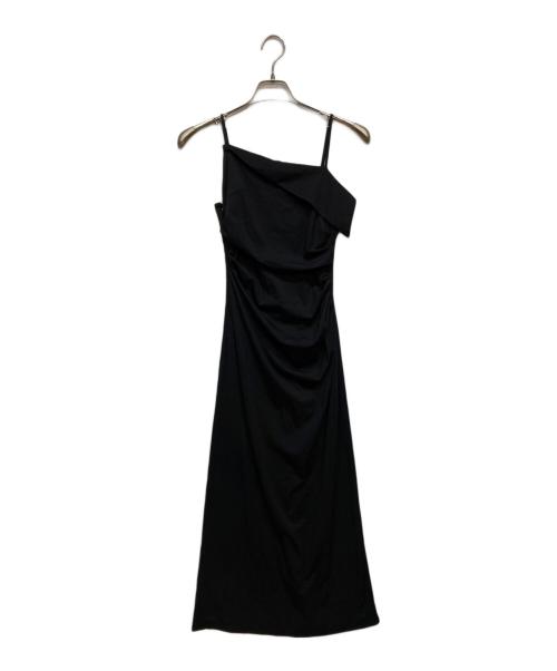 JOSE MOON（ジョゼムーン）JOSE MOON (ジョゼムーン) BICOLOR DRAPE DRESS ブラック サイズ:36の古着・服飾アイテム