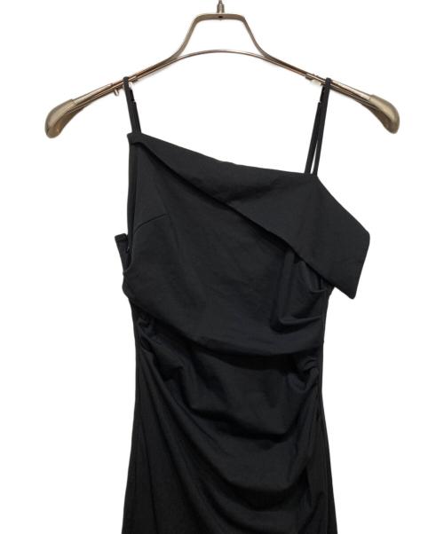 JOSE MOON（ジョゼムーン）JOSE MOON (ジョゼムーン) BICOLOR DRAPE DRESS ブラック サイズ:36の古着・服飾アイテム