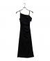 JOSE MOON（ジョゼムーン）の古着「BICOLOR DRAPE DRESS」｜ブラック