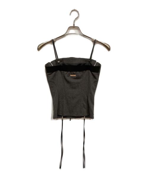 JOSE MOON（ジョゼムーン）JOSE MOON (ジョゼムーン) LACEUP SWEAT BUSTIER グレー サイズ:36の古着・服飾アイテム
