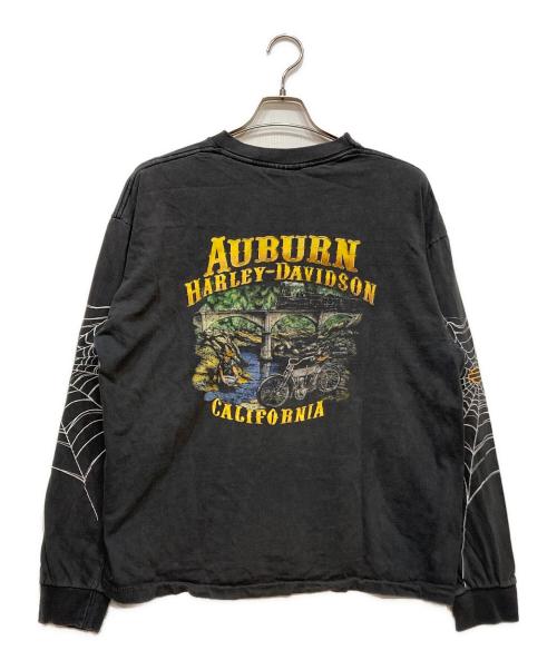 HARLEY-DAVIDSON（ハーレーダビッドソン）HARLEY-DAVIDSON (ハーレーダビッドソン) 90s カットソー スパイダーウェブ グレー サイズ:XLの古着・服飾アイテム