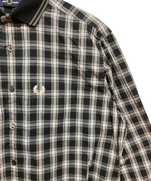 FRED PERRY（フレッドペリー）FRED PERRY (フレッドペリー) チェックシャツ グレー サイズ:Lの古着・服飾アイテム