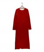 AURALEEオーラリー）の古着「WOOL STRETCH DOUBLE FACE KNIT DRESS」｜レッド