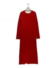 AURALEE（オーラリー）の古着「WOOL STRETCH DOUBLE FACE KNIT DRESS」｜レッド