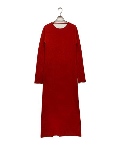 AURALEE（オーラリー）AURALEE (オーラリー) WOOL STRETCH DOUBLE FACE KNIT DRESS レッド サイズ:1の古着・服飾アイテム
