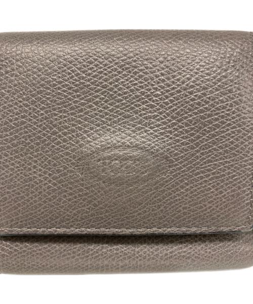 TOD'S（トッズ）TOD'S (トッズ) 3つ折り財布 グレーの古着・服飾アイテム