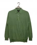 BEAMSビームス）の古着「Knit Polo 12G」｜グリーン