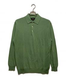 BEAMS（ビームス）の古着「Knit Polo 12G」｜グリーン