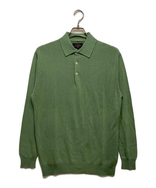 BEAMS（ビームス）BEAMS (ビームス) Knit Polo 12G グリーン サイズ:Lの古着・服飾アイテム