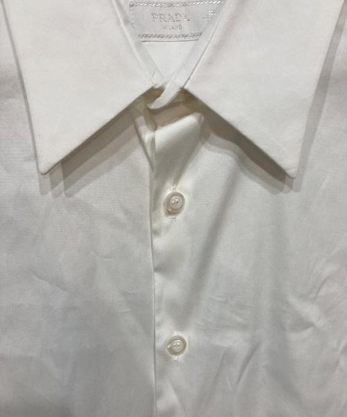 PRADA（プラダ）PRADA (プラダ) ストレッチコットンドレスシャツ ホワイト サイズ:Mの古着・服飾アイテム