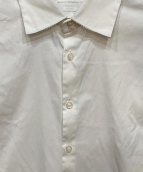 PRADA（プラダ）PRADA (プラダ) ストレッチコットンドレスシャツ ホワイト サイズ:Mの古着・服飾アイテム