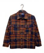 PENDLETONペンドルトン）の古着「70s ウールジャケット」｜ネイビー×オレンジ