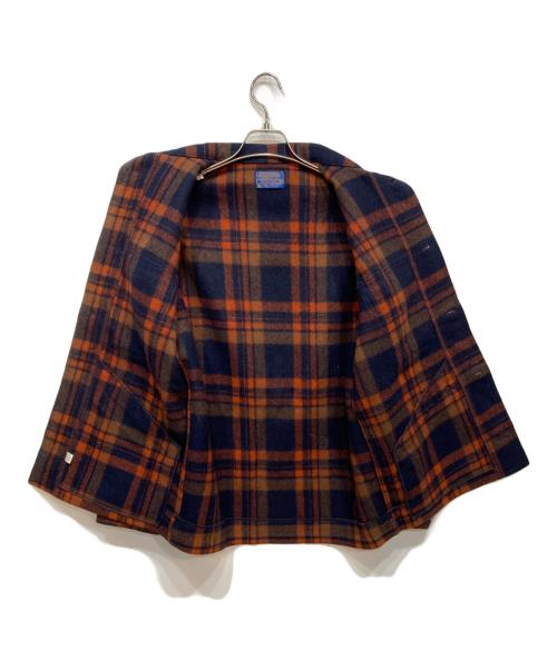 PENDLETON（ペンドルトン）PENDLETON (ペンドルトン) 70s ウールジャケット ネイビー×オレンジ サイズ:Mの古着・服飾アイテム
