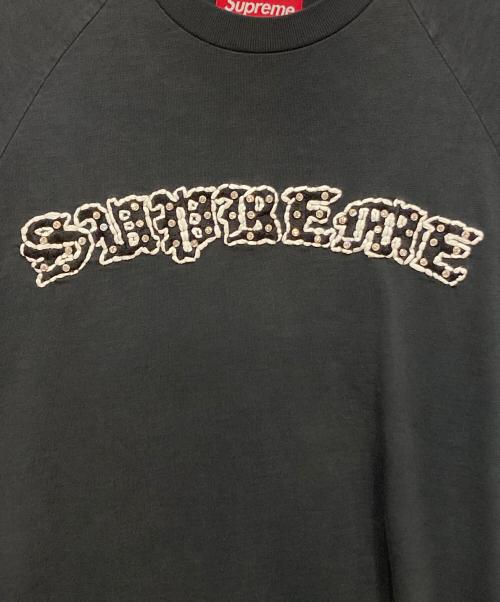 SUPREME（シュプリーム）SUPREME (シュプリーム) Rhinestone Raglan S/S Top ブラック サイズ:Ｓの古着・服飾アイテム