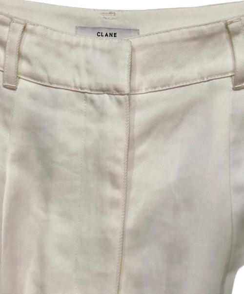 CLANE（クラネ）CLANE (クラネ) SHEER SWITCHING STRAIGHT SKIRT(シアースイッチングストレートスカート) アイボリーの古着・服飾アイテム