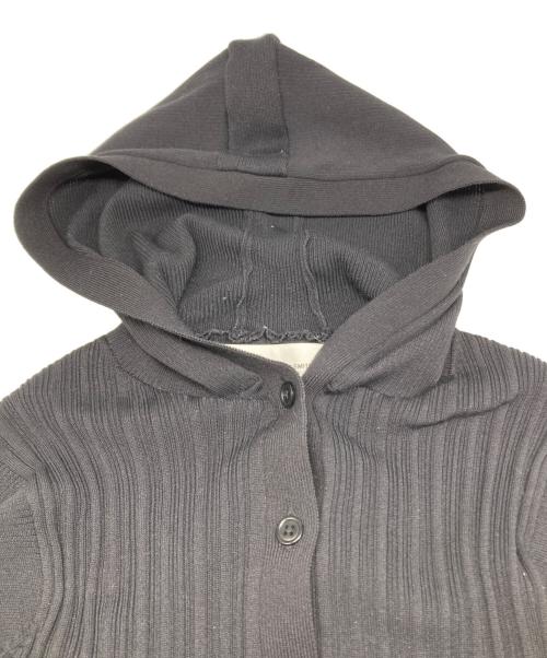 JOHN MANSON SMITH（ジョン メイソン スミス）JOHN MANSON SMITH (ジョン メイソン スミス) 16G RIB HOOD CARDIGAN ブラック サイズ:38の古着・服飾アイテム