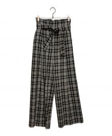 WEEKEND Max Mara（ウィークエンド マックスマーラ）の古着「チェックパンツ」｜ブラック