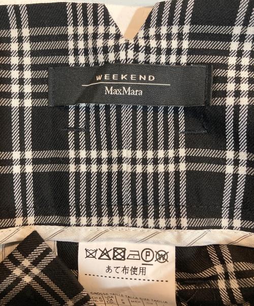 WEEKEND Max Mara（ウィークエンド マックスマーラ）WEEKEND Max Mara (ウィークエンド マックスマーラ) チェックパンツ ブラック サイズ:38の古着・服飾アイテム