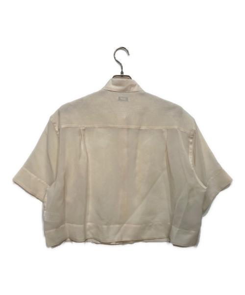 journal standard L'essage（ジャーナルスタンダード レサージュ）journal standard L'essage (ジャーナルスタンダード レサージュ) OGチェック/シアー ハーフスリーブシャツ ベージュ サイズ:FREEの古着・服飾アイテム