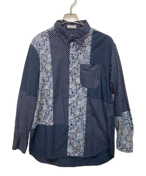 Engineered Garments（エンジニアド ガーメンツ）Engineered Garments (エンジニアド ガーメンツ) Combo Short Collar Shirt - Cotton Big Polka Dot Sateen - Navy ネイビー サイズ:Sの古着・服飾アイテム