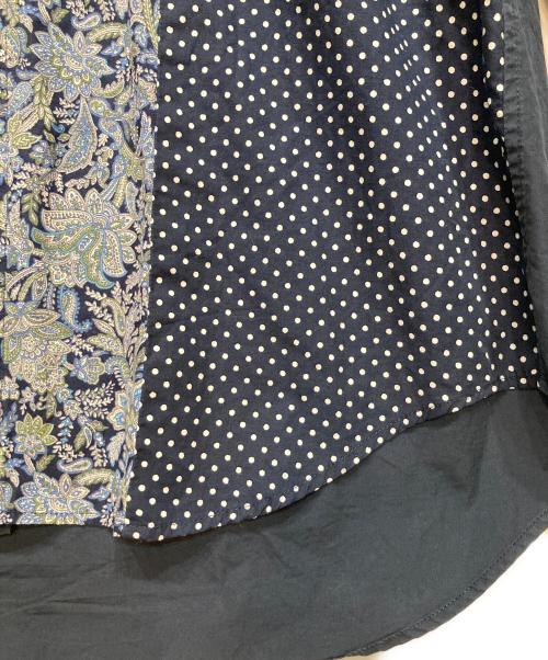 Engineered Garments（エンジニアド ガーメンツ）Engineered Garments (エンジニアド ガーメンツ) Combo Short Collar Shirt - Cotton Big Polka Dot Sateen - Navy ネイビー サイズ:Sの古着・服飾アイテム