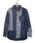 Engineered Garments（エンジニアド ガーメンツ）の古着「Combo Short Collar Shirt - Cotton Big Polka Dot Sateen - Navy」｜ネイビー