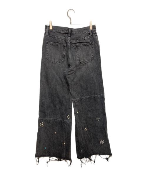 SLY（スライ）SLY (スライ) STUDS SEAM DESIGN FLARE PT-E ブラック サイズ:2の古着・服飾アイテム