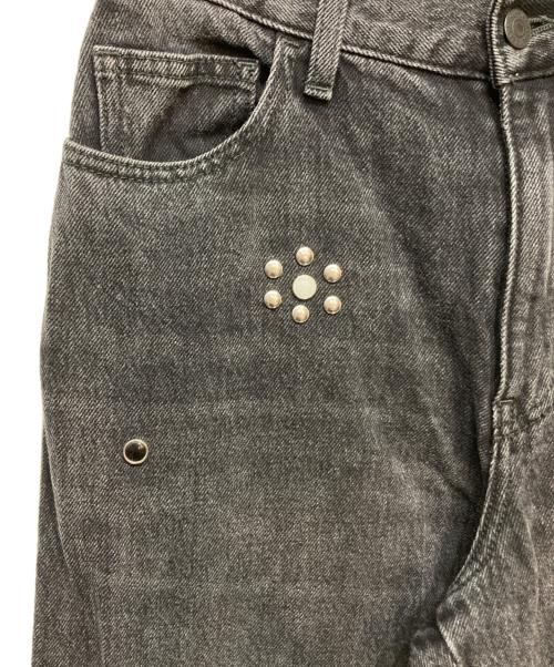 SLY（スライ）SLY (スライ) STUDS SEAM DESIGN FLARE PT-E ブラック サイズ:2の古着・服飾アイテム